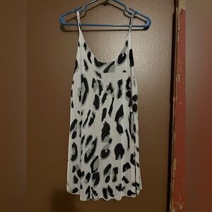 Leopard Print Tank Top - Gray and Black size 2x